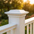 Aluminum deck post caps are made from powder coated cast aluminum, with a White satin finish.