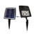 The solar panel can be installed on top of the fixture, or in the ground up to 12 feet away from the light.