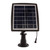 Commercial grade solar panel has 4 watts of power, is covered with tempered glass to protect it from the elements, and from clouding over that disrupts the sun from charging the battery.