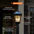 Solar coach light, with trio candelabra bulbs, is solar powered with automatic dusk to dawn lighting.