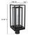 Solar coach light is sized at 7.88 inches wide x 7.88 inches deep  x 20.38 inches high.