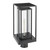 Modern solar post light lantern has an open frame design, with an Edison solar light bub, and is made from cast aluminum.