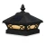 Black solar post cap lights are inspired by British architecture, with a finial and four solar panels for optimum charging of the upgraded internal 3.7V lithium ion battery.