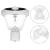White solar coach lamp has three mounting options to choose from, a wall mounted solar lamp, a solar post light, or a flat mount solar column lamp.