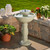 Smart Solar powered water fountain has intelliSolar, and can run at night for hours when the timed hours of duration are used on the Remote Control. This image shows the umbrella spray option.