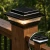 Solar fence post cap lights are made from Powder Coated Black Aluminum, with non-yellowing Plexiglas lenses and dual LED color mode.