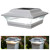 5x5 Solar post cap lights will shine outward for a 360 degree lighting effect.