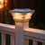 4x4 solar deck post cap lights, with a Regal design and White finish, are 3.75 inches high to add elegance to your deck and outdoor living space.