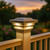 Tan solar post cap lights are an excellent addition to your home, for ambiance and security lighting on your deck.