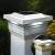 5x5 Solar Deck Post Cap Lights, with Warm White and Cool White LED, cast downward lighting onto your deck post.