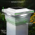 Solar post cap fixture size is 6.9 x 6.9 x4.1 inches high, with 2.75" extended above your deck post.