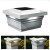 5x5 solar deck post cap lights include two 1.2V AA Ni-MH batteries that will last between 1 and 2 years before needing to be replaced.