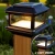 Solar Post Cap Lights, with Pebbled Glass Lenses and a Colonial design, and Dual Color LED for you to choose from.