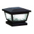 Black solar deck post lights, with Pebbled Glass and 2 Cool White LED bulbs, are made from rust resistant ABS plastic for water and high humidity areas.