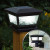 Black solar post cap lights include hardware to mount the solar light fixture onto vertical surfaces, perfect if you need wall mount solar lights.