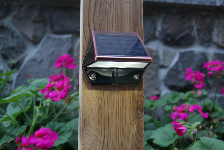 Copper Solar Lights Solar Deck Post Cap Lights Path Lights
