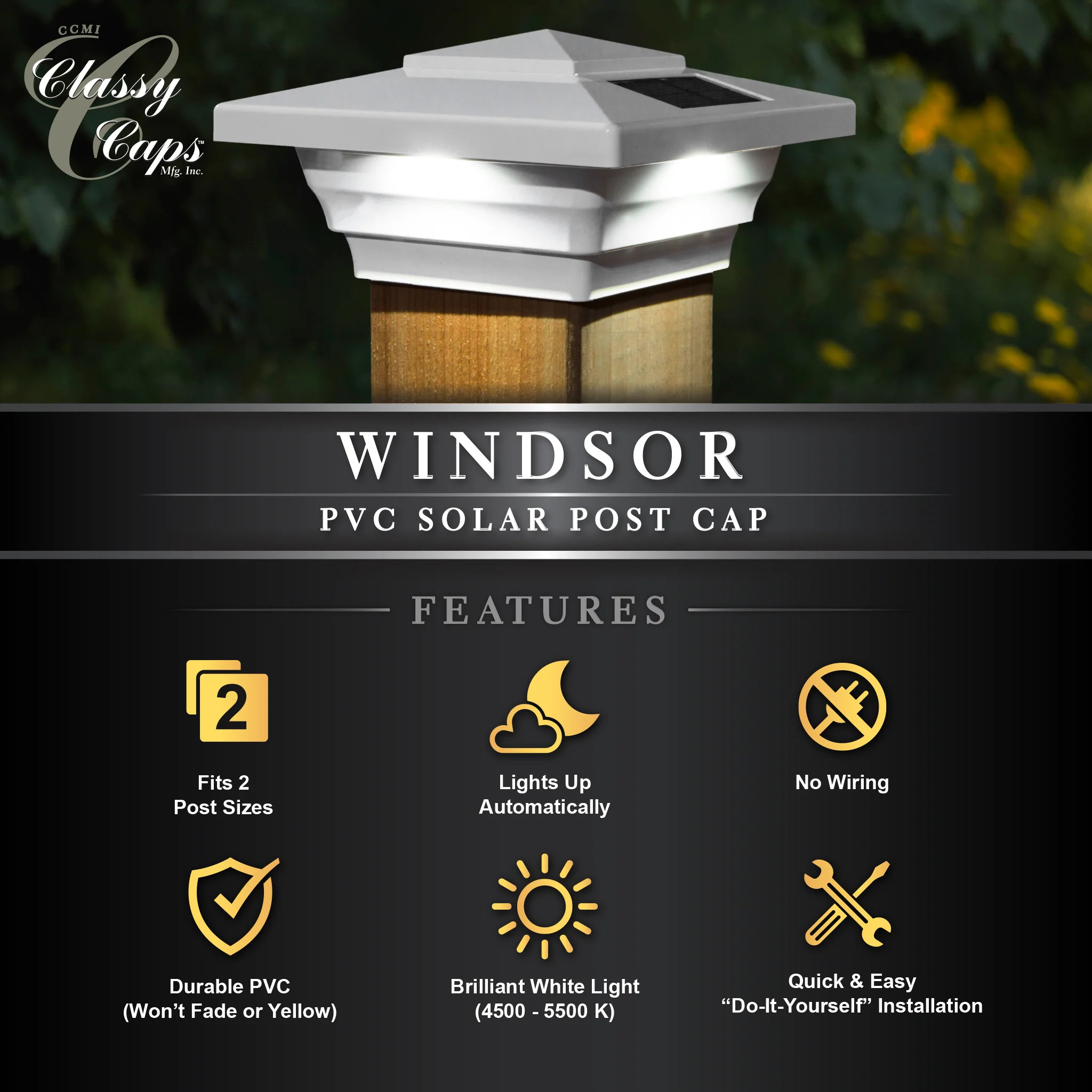 4x4 Post Solar Lights Outdoor: 12 Pack 2 Lighting Modes Fence Deck Cap