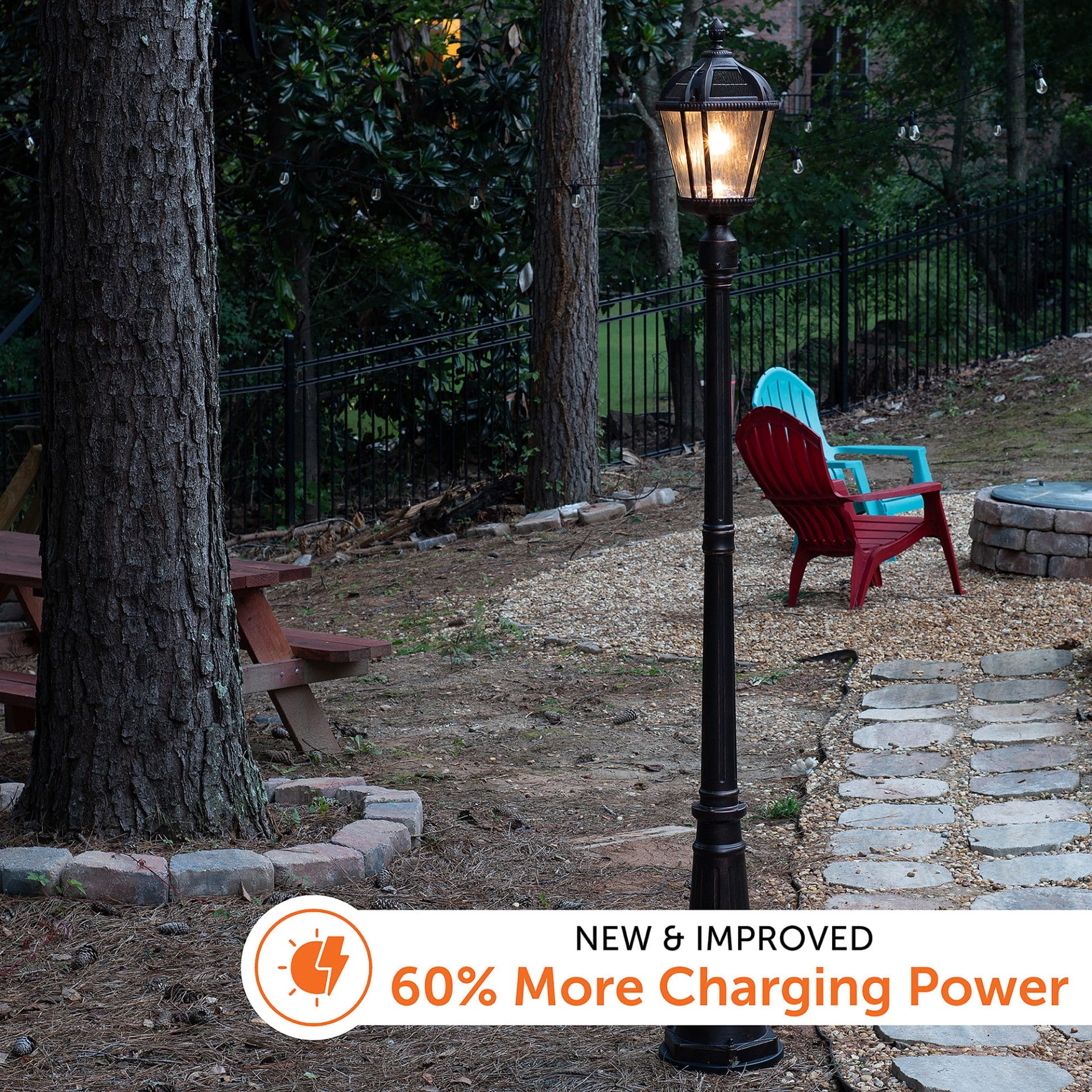 Solar Pole Yard Light - Royal Solar Carriage Lantern