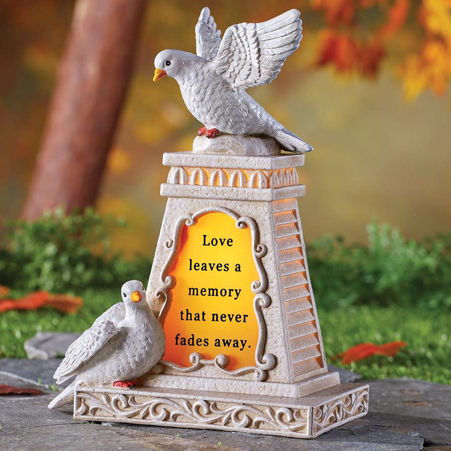 Doves Solar Memorial Light | Love Leaves a Memory That Never
