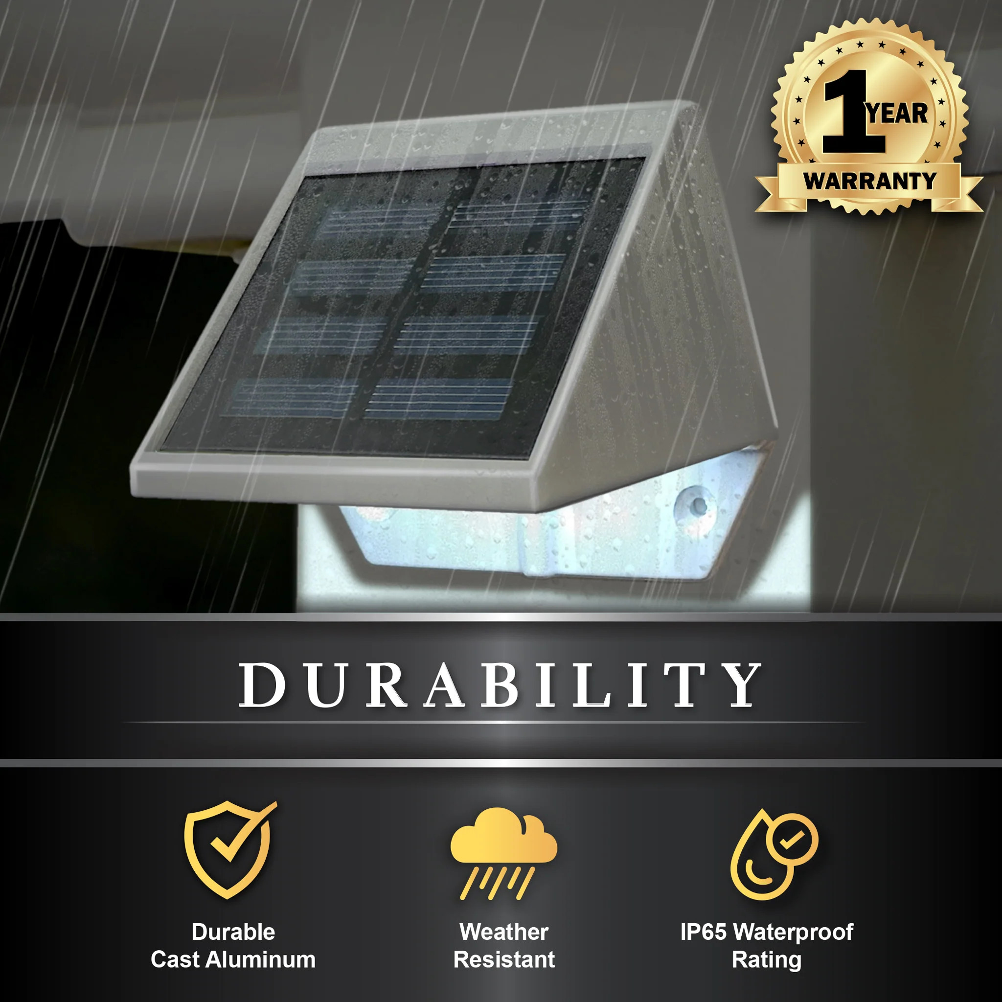 Low Profile Solar Dock Light Solar Deck Lights, Crazy 48 LEDs Super