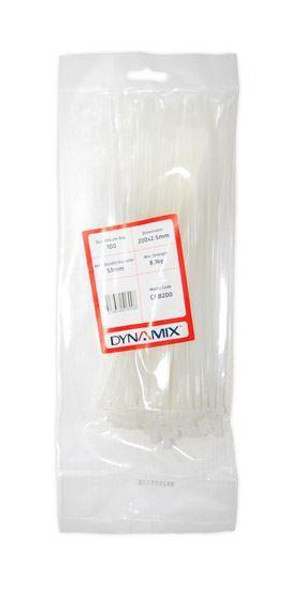 DYNAMIX 200mm x 2.5mm Cable Tie (Packs of 100)