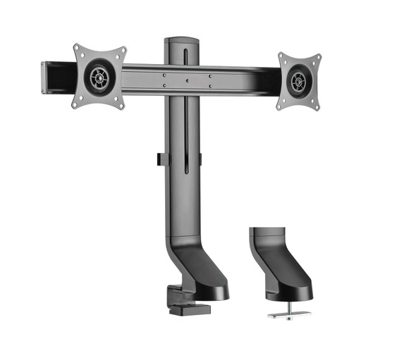 BRATECK 17-27'' Dual monitor desk mount. Sit/Stand