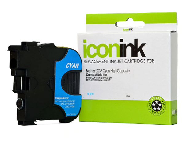 Icon Compatible Brother LC39 Cyan Ink Cartridge