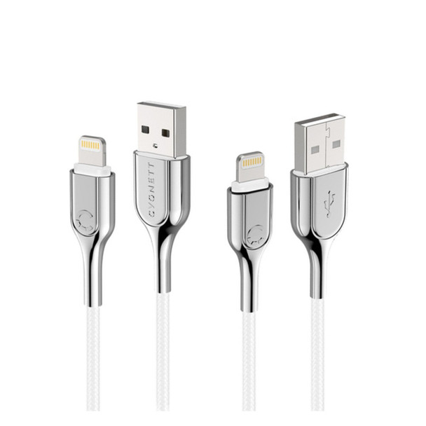 CYGNETT ARMORED 3.1 USB-C TO USB-A(3AMP/60W)CABLE 1M -WHITE