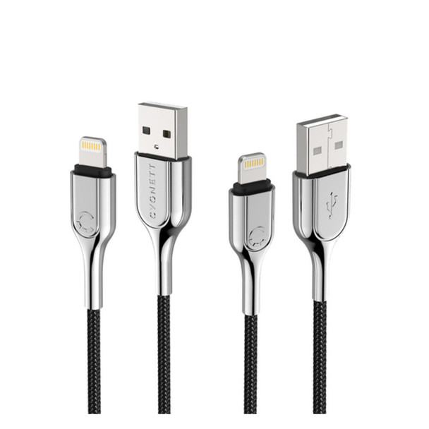 CYGNETT ARMORED LIGHTNING TO USB-A CABLE 1M - BLACK
