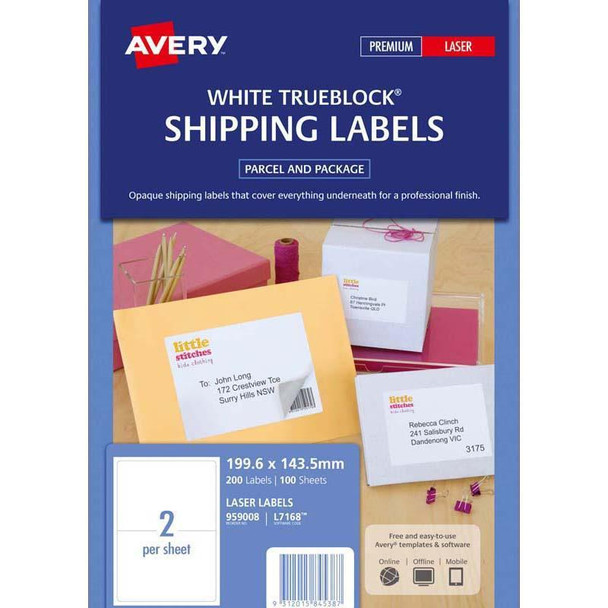 Avery Label L7168-100 100 Sheets Laser