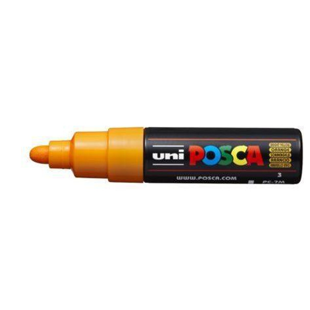 Uni Posca Marker 4.5-5.5mm Bold Bullet Bright Yellow PC-7M