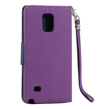 For Samsung Galaxy Note 4 N910G Flip Case Purple