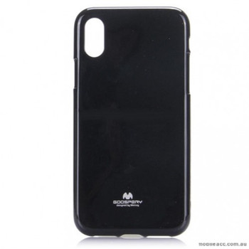 For iPhone X Pearl Jelly Case Black