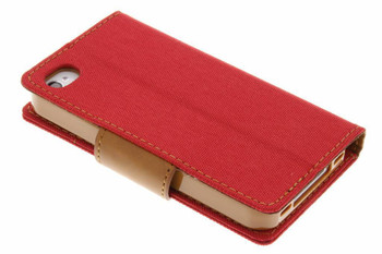 For iPhone 5/5S Mercury Canvas Diary Red For iPhone 5/5S Mercury Canvas Diary Red