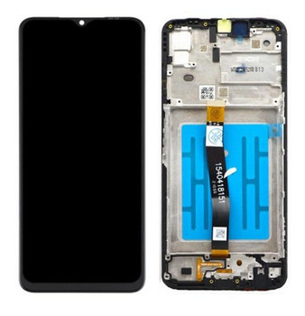 LCD Assembly for Samsung Galaxy A22 5G (Black) Touch Screen Replacement with Frame