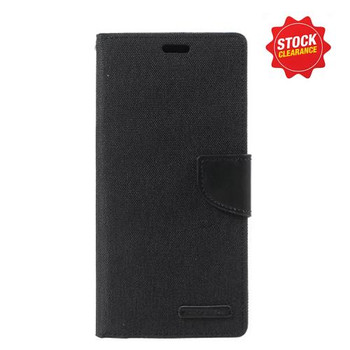 For Samsung Galaxy Note 2 Mercury Canvas Diary Case Black