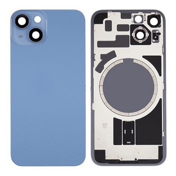 For iPhone 14 Back Cover Glass Blue