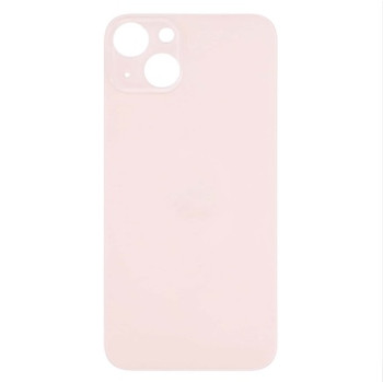 For iPhone 13 Back Cover Glass with Big Camera Hole (Pink)
