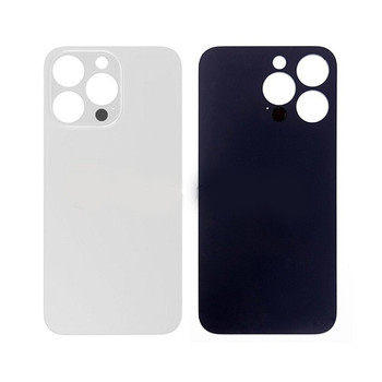 For iPhone 14 Pro Back Cover Glass with Big Camera Hole (Silver)