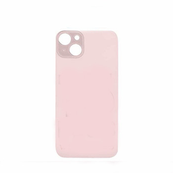 For iPhone 15 Plus Back Cover Glass with Big Camera Hole (Pink)
