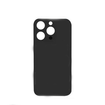 For iPhone 15 Pro Back Cover Glass with Big Camera Hole (Black)