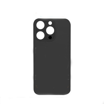 For iPhone 15 Pro Max Back Cover Glass with Big Camera Hole (Black)