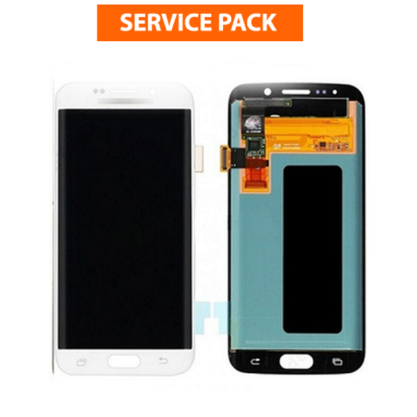 LCD Assembly for Samsung Galaxy S6 2015 (White) Touch Screen Replacement (Service Pack)