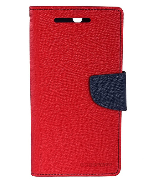 For iPhone X Mercury Fancy Diary Case Red