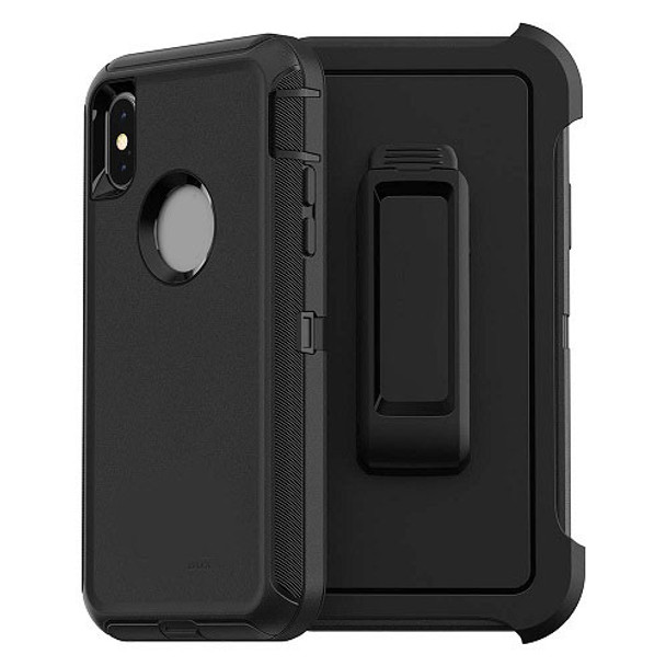 For iPhone X/XS Outer Defender Case Black