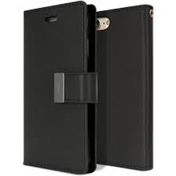 For iPhone 7/8 Rich Diary Case Black