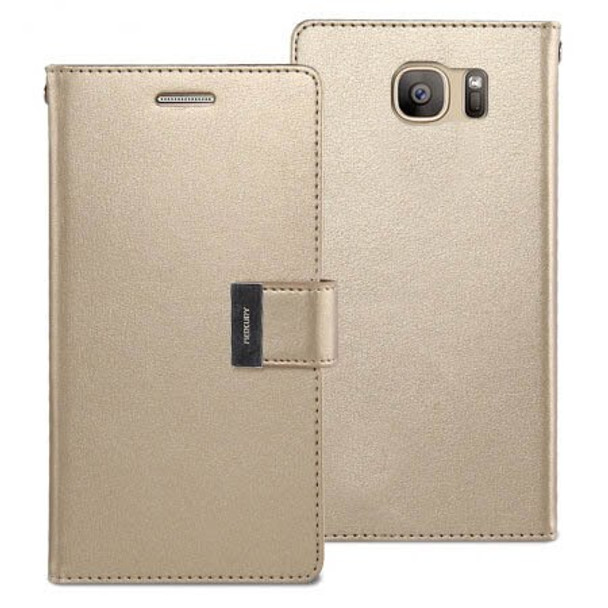 For  Samsung Galaxy S8 Rich Diary Case Gold