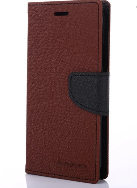 For iPhone X/XS Mercury Fancy Diary Case Brown
