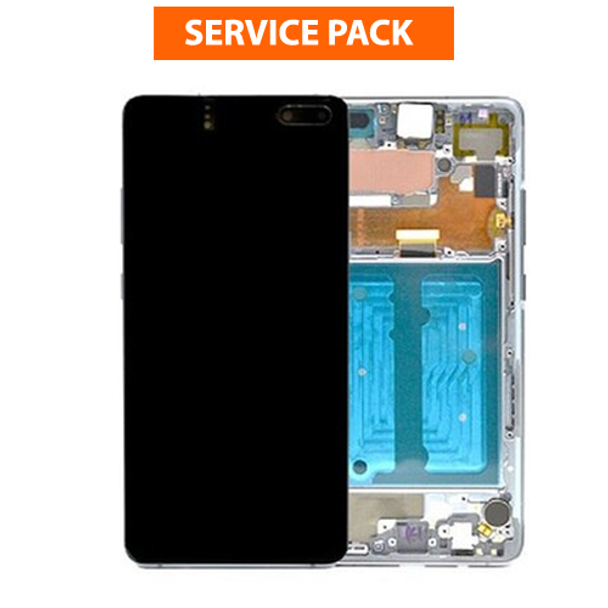 LCD Assembly for Samsung Galaxy S10 (Silver) Touch Screen Replacement (Service pack)