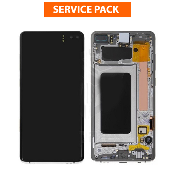 LCD Assembly for Samsung Galaxy S10 Plus (White) Touch Screen Replacement (Service pack)